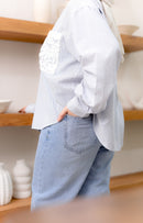 Heidi Wide Straight Jeans in Light Blue